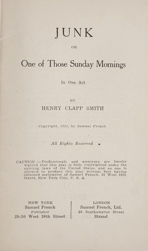 Junk, or one of those Sunday mornings