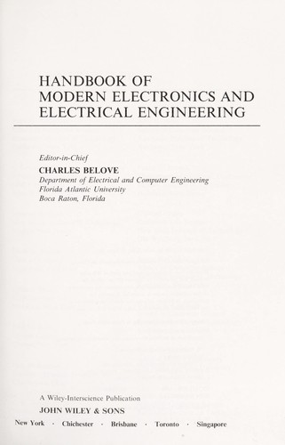Handbook of modern electronics and electrical engineering