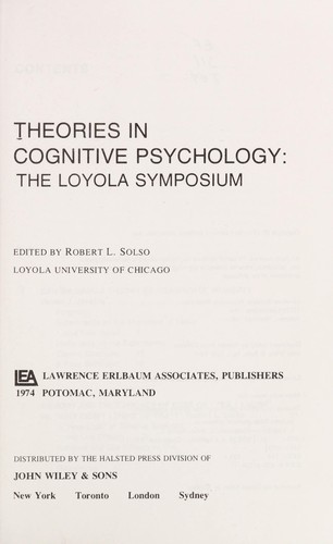 Theories in cognitive psychology