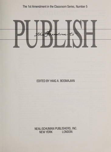 The Freedom to Publish