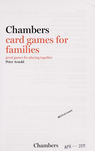 Chambers Card Games for Families