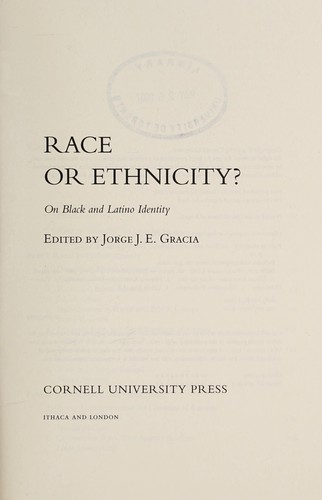Race or ethnicity?