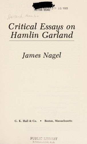 Critical essays on Hamlin Garland