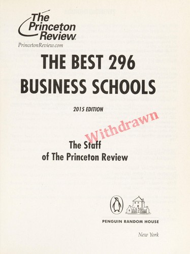 The Best 296 Business Schools