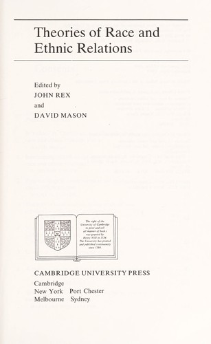 Theories of race and ethnic relations