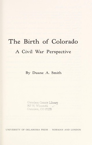 The Birth of Colorado