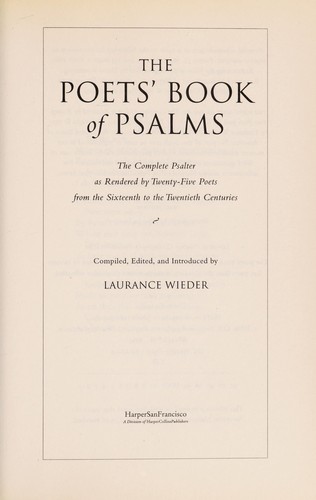 The Poets' Book of Psalms