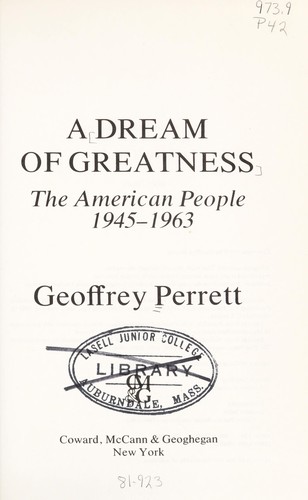 A dream of greatness