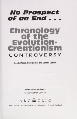 Chronology of the Evolution-Creationism Controversy