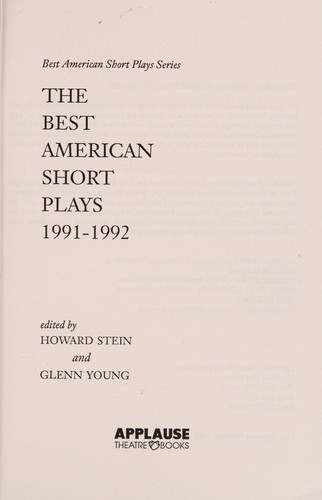 The Best American Short Plays, 1991-1992