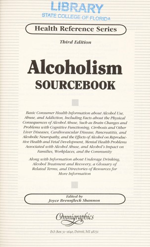 Alcoholism Sourcebook