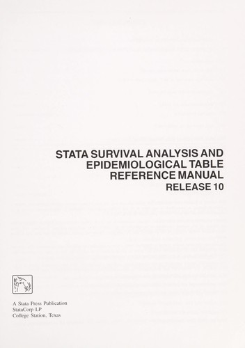 Stata Survival Analysis and Epidemiological Tables