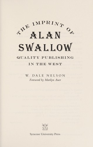 The Imprint of Alan Swallow