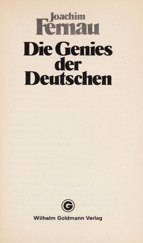 Die Genies der Deutschen