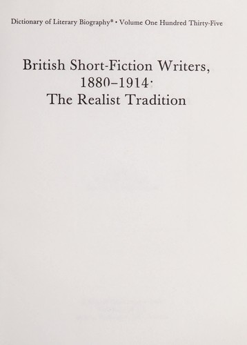 British Short-Fiction Writers, 1880-1914: The Realist Tradition