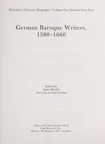 German Baroque writers, 1580-1660