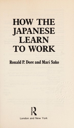How the Japanese Learned to Work