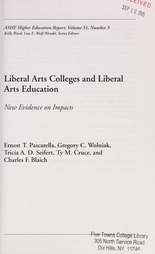 Liberal Arts Colleges and Liberal Arts Education