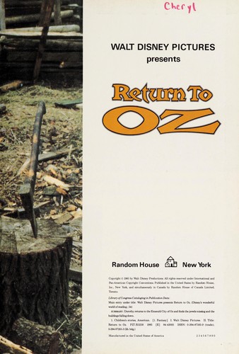 Walt Disney Pictures presents Return to Oz