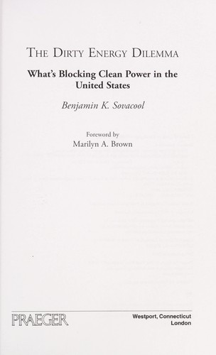 The Dirty Energy Dilemma