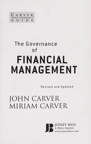 The Governance of Financial Management