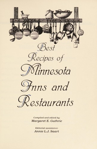 Best Recipes of Minnesota Inns and Restaurants