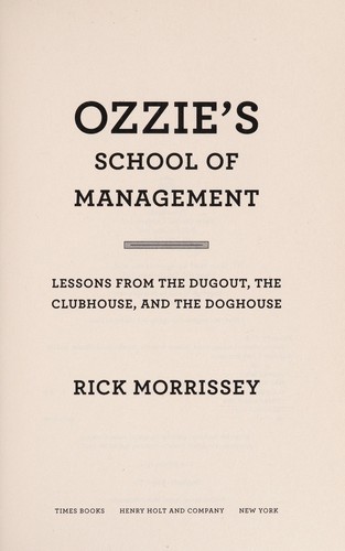 Ozzie's school of management