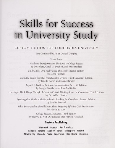 Skills for success in university study