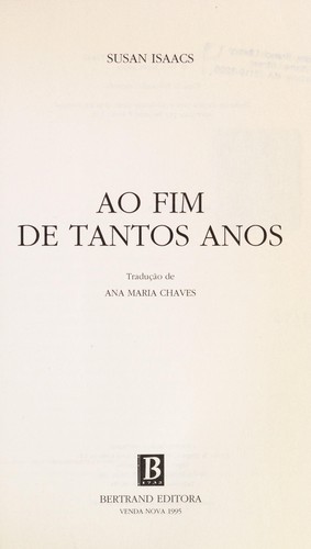 Ao fim de tantos anos