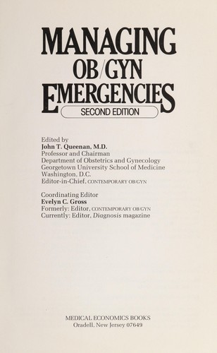 Managing ob/gyn emergencies