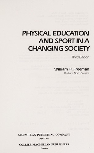 Physical Education and Sport in a Changing Society