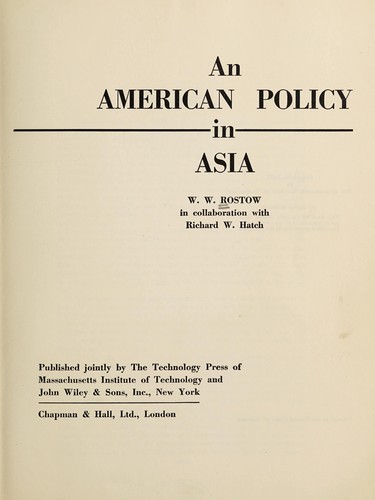 An American Policy in Asia