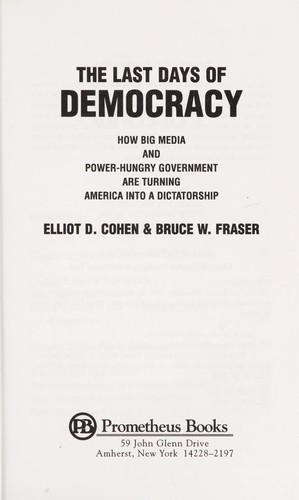 The last days of democracy