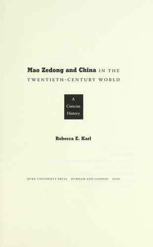 Mao Zedong and China in the twentieth-century world
