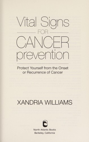 Vital signs for cancer prevention