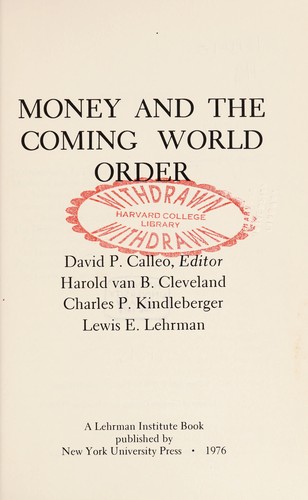 Money and the Coming World Order