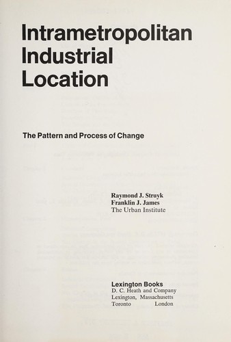 Intrametropolitan Industrial Location