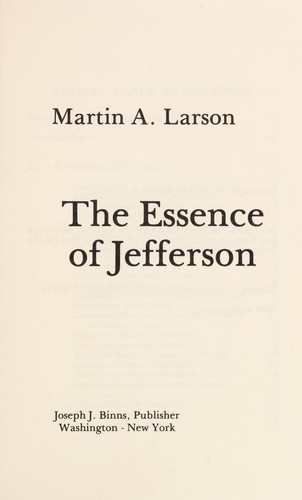 The Essence of Jefferson