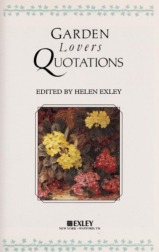 Garden Lovers' Quotations