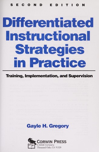 Differentiated Instructional Strategies in Practice