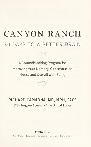 Canyon Ranch 30 days to a better brain
