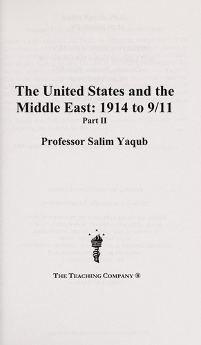 The United States and the Middle East, 1914 to 9/11