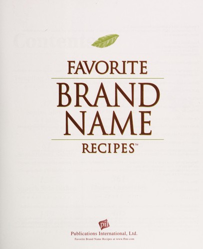 Favorite Brand Name Recipes