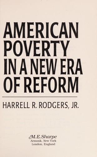 American Poverty in a New Era of Reform
