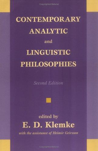 Contemporary Analytic and Linguistic Philosophies