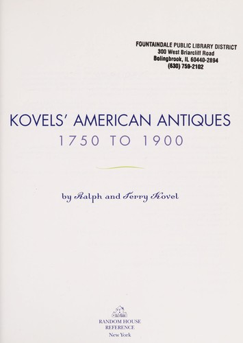 Kovels' American Antiques, 1750-1900