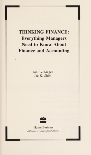 Thinking Finance