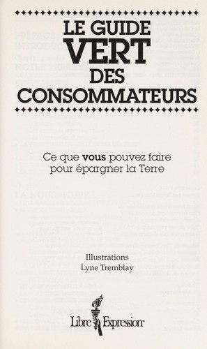 Le Guide vert des consommateurs