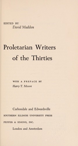 Proletarian Writers of the Thirties