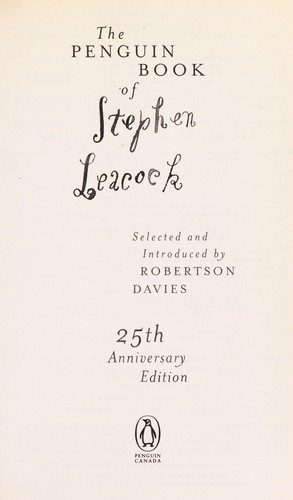 The Penguin Book of Stephen Leacock